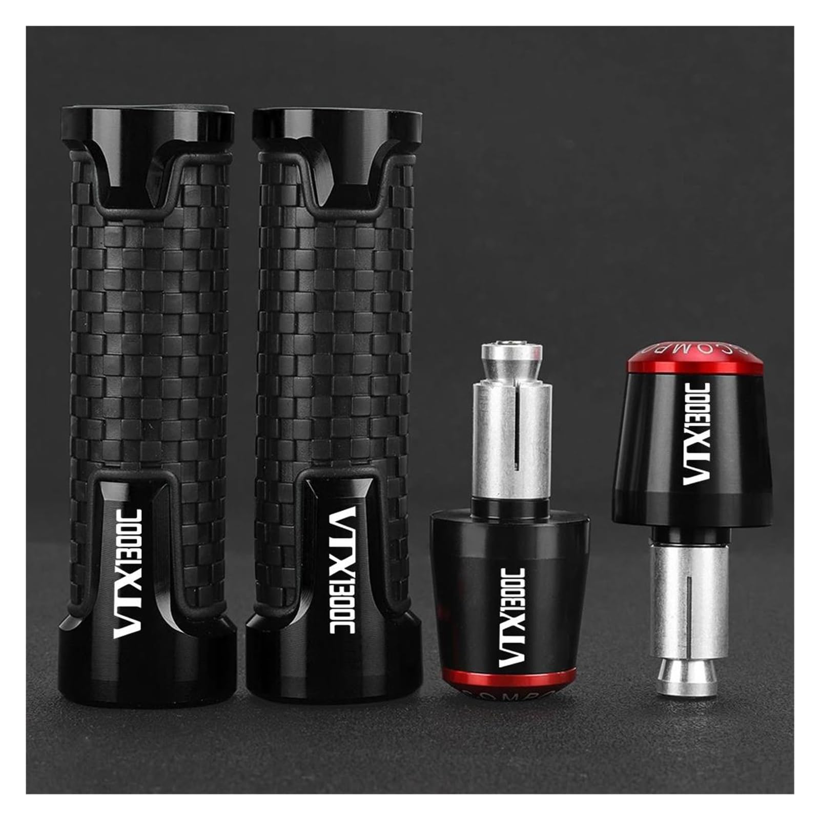 Motorrad Lenkerende Für HON&DA VTX1300C VTX1300 C VTX Vtx1300c 2004 2005 Grip Enden 7/8 "22MM Lenker Griffe Griff Bar End Plugs(10) von AMASONY