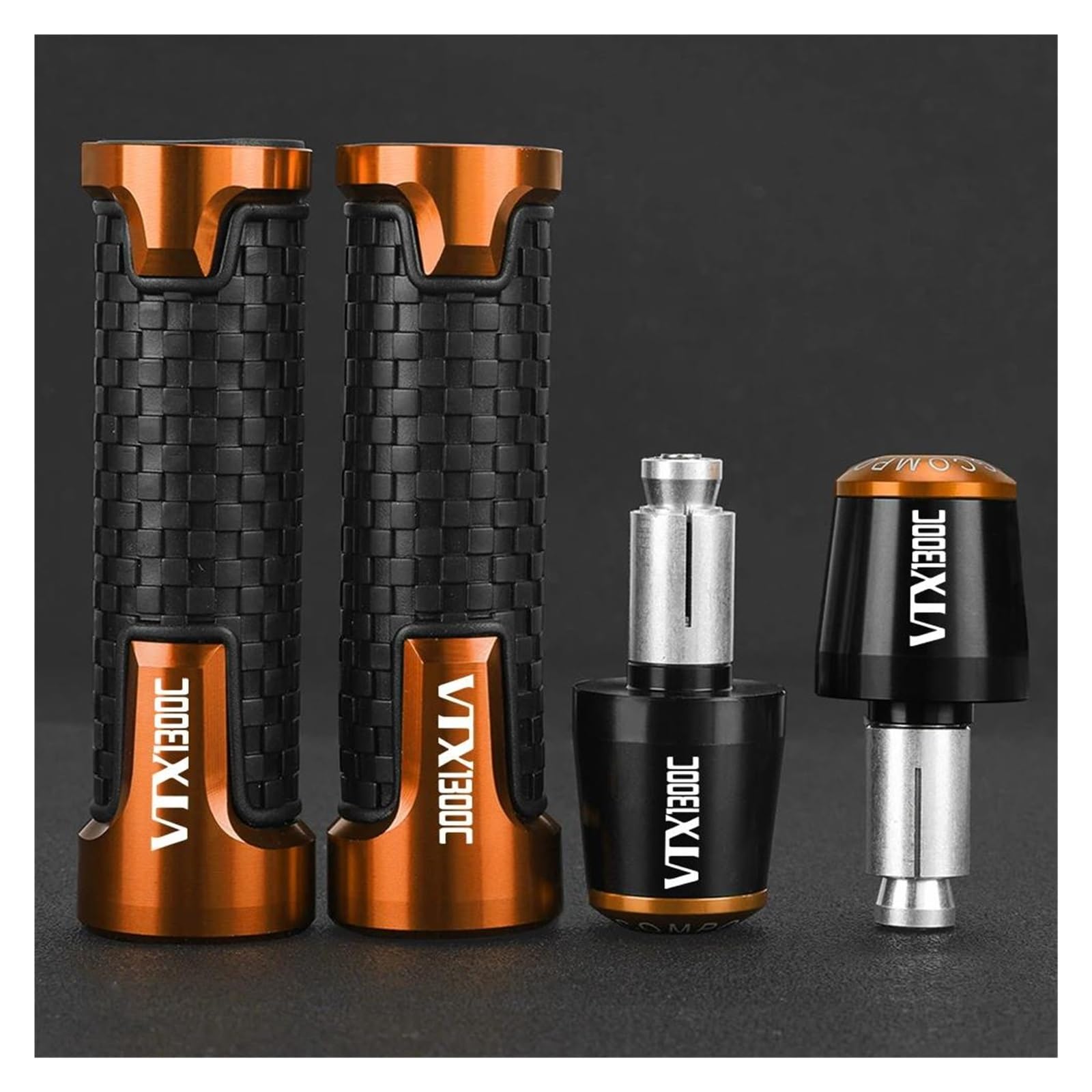 Motorrad Lenkerende Für HON&DA VTX1300C VTX1300 C VTX Vtx1300c 2004 2005 Grip Enden 7/8 "22MM Lenker Griffe Griff Bar End Plugs(6) von AMASONY