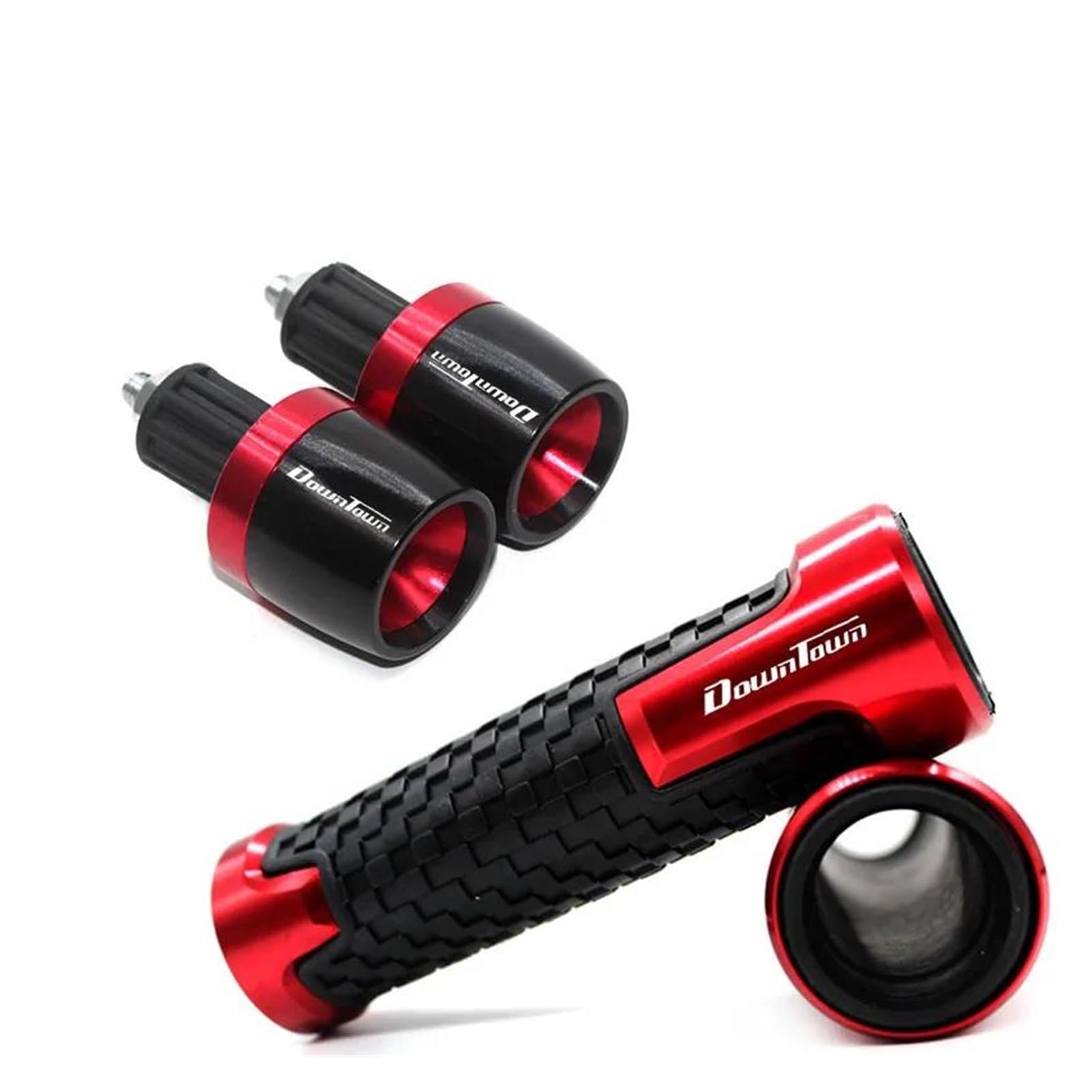 Motorrad Lenkerende Für KYMCO Innenstadt 350i 300i 200i 300 Motorrad 22mm 7/8 "Lenker Handgriffe Gummi Grip Griff Bar End Plugs(Red2) von AMASONY