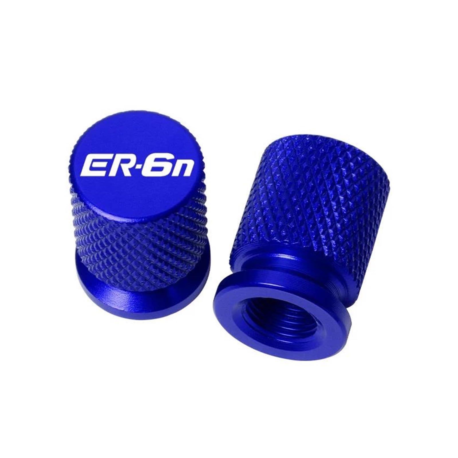 Reifenventilkappen Für ER-6N ER6N ER 6N 2012-2023 Motorrad CNC Aluminium Reifen Ventil Air Port Stem Abdeckung Kappen(Blue) von AMASONY