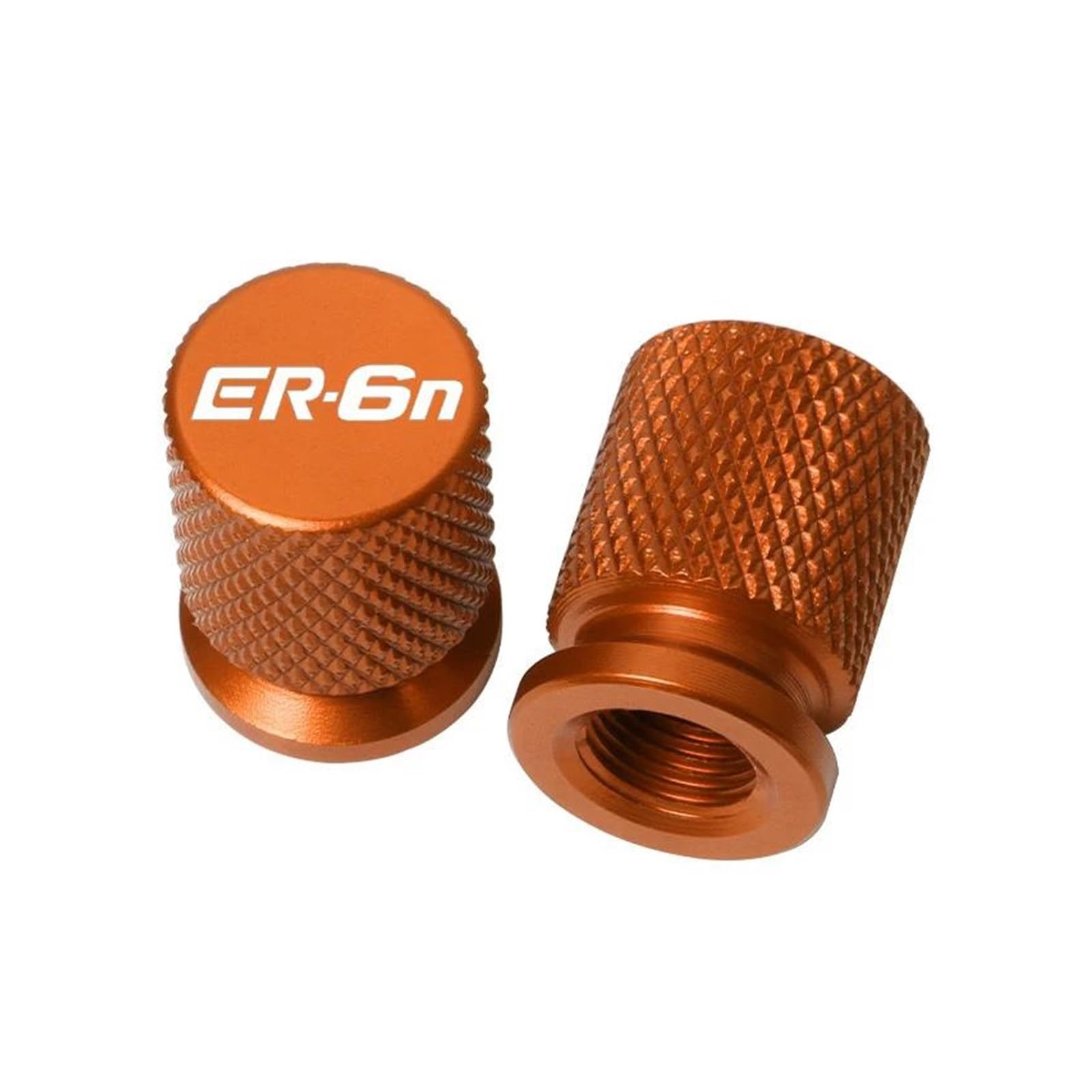 Reifenventilkappen Für ER-6N ER6N ER 6N 2012-2023 Motorrad CNC Aluminium Reifen Ventil Air Port Stem Abdeckung Kappen(Orange) von AMASONY