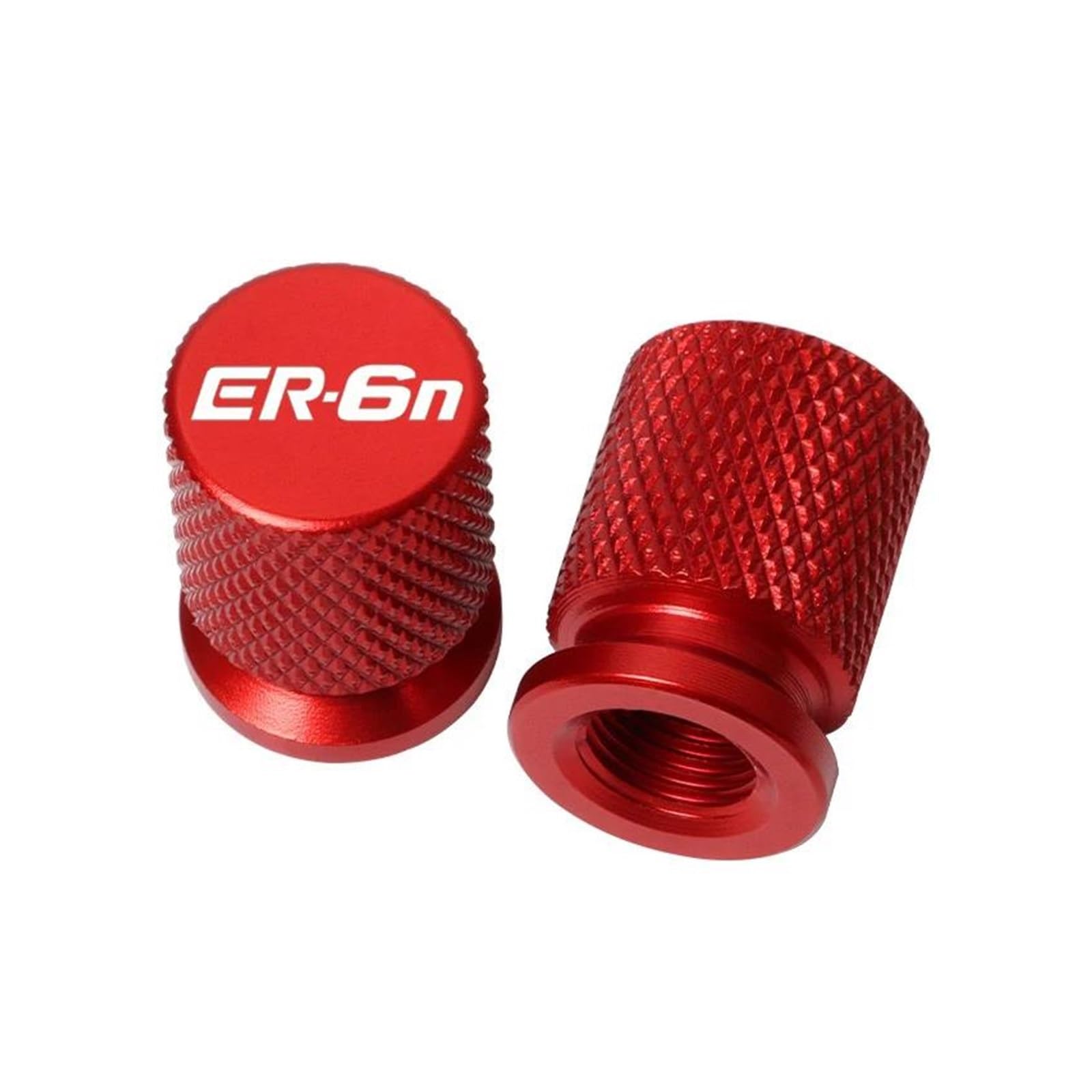 Reifenventilkappen Für ER-6N ER6N ER 6N 2012-2023 Motorrad CNC Aluminium Reifen Ventil Air Port Stem Abdeckung Kappen(Red) von AMASONY