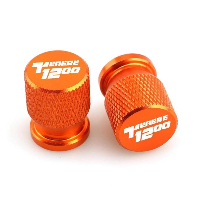 Reifenventilkappen Für YAMA&HA Super Tenere Tenere 1200 Tenere 1200 XT1200Z Reifen Felge Luftdichte Ventile Rad Reifen Ventil Kappen Abdeckungen(Orange) von AMASONY