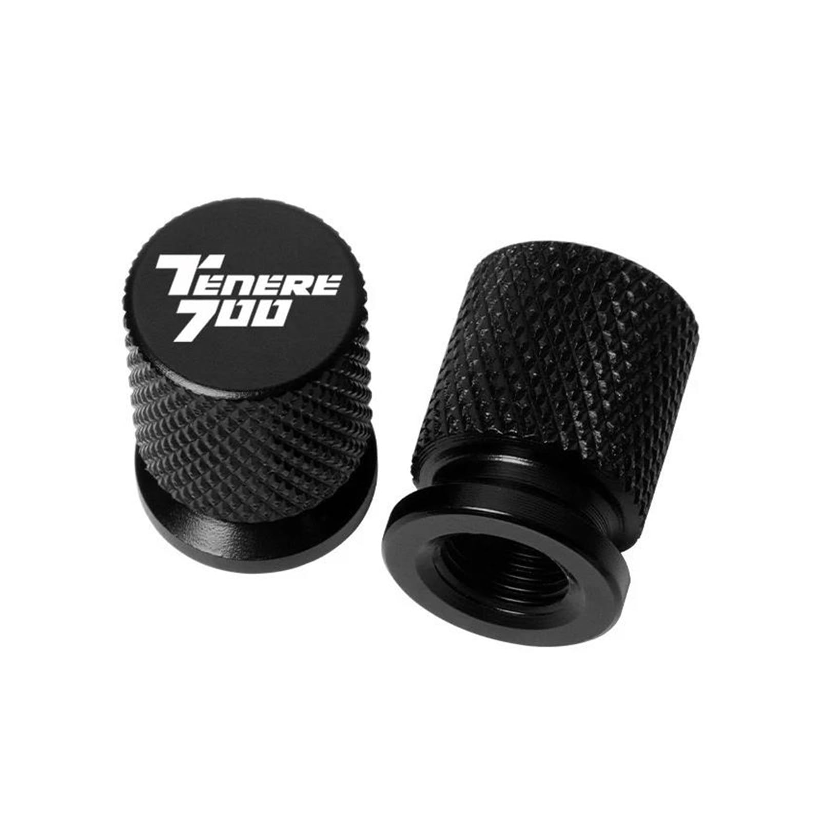 Reifenventilkappen Für YAMA&HA TENERE 700 Tenere700 XTZ 700 T700 2019-2023 Motorrad Aluminium Reifen Ventil Air Port Stem Abdeckung Caps(Black) von AMASONY