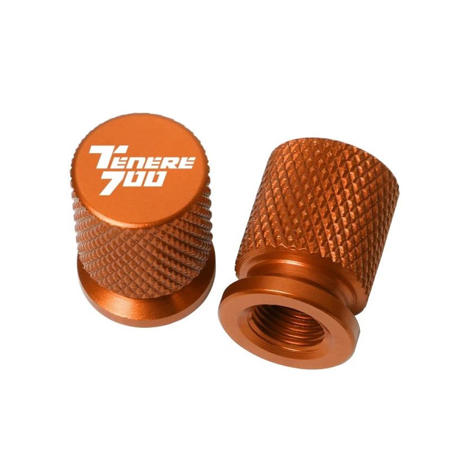 Reifenventilkappen Für YAMA&HA TENERE 700 Tenere700 XTZ 700 T700 2019-2023 Motorrad Aluminium Reifen Ventil Air Port Stem Abdeckung Caps(Orange) von AMASONY