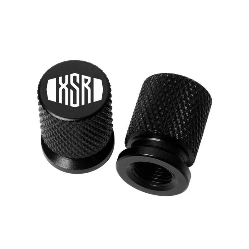 Reifenventilkappen Für YAMA&HA XSR700 XSR 700 XSR900 XSR 900 XSR125 155 Motorrad Aluminium Reifen Ventil Air Port Stem Abdeckung Caps(Black) von AMASONY