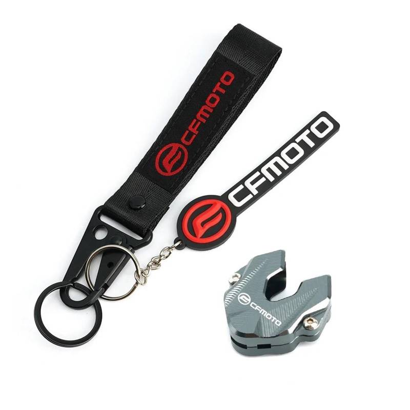 SchlüSselschutzhüLle Für Cfmoto 250SR 450SS 450SR 700Clx 700Mt 800Mt 250 450 Sr 700 800 Mt Schlüssel Fall Abdeckung Shell Keychain Zubehör(Titanium2) von AMASONY