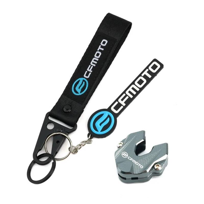 SchlüSselschutzhüLle Für Cfmoto 250SR 450SS 450SR 700Clx 700Mt 800Mt 250 450 Sr 700 800 Mt Schlüssel Fall Abdeckung Shell Keychain Zubehör(Titanium3) von AMASONY