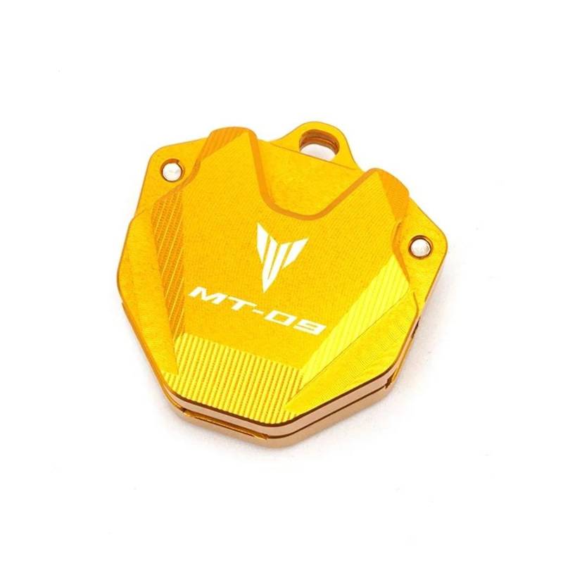 SchlüSselschutzhüLle Für YAM&AHA MT09 SP-09 MT-09 MT 09 Motorrad Schlüsseletui Abdeckung Shell Cap Schutz Schlüsselring Schlüsselanhänger Schlüsselanhänger(Gold) von AMASONY