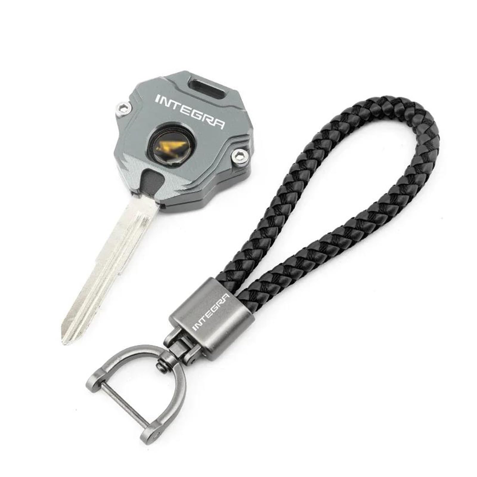 SchlüSselschutzhüLle Für ho&nda Integra 700 750 S 750D DCT NC750 NC750D Motorrad Schlüssel Abdeckung Fall Shell Schlüssel Schutz Keychain Schlüssel Fall(Titanium2) von AMASONY