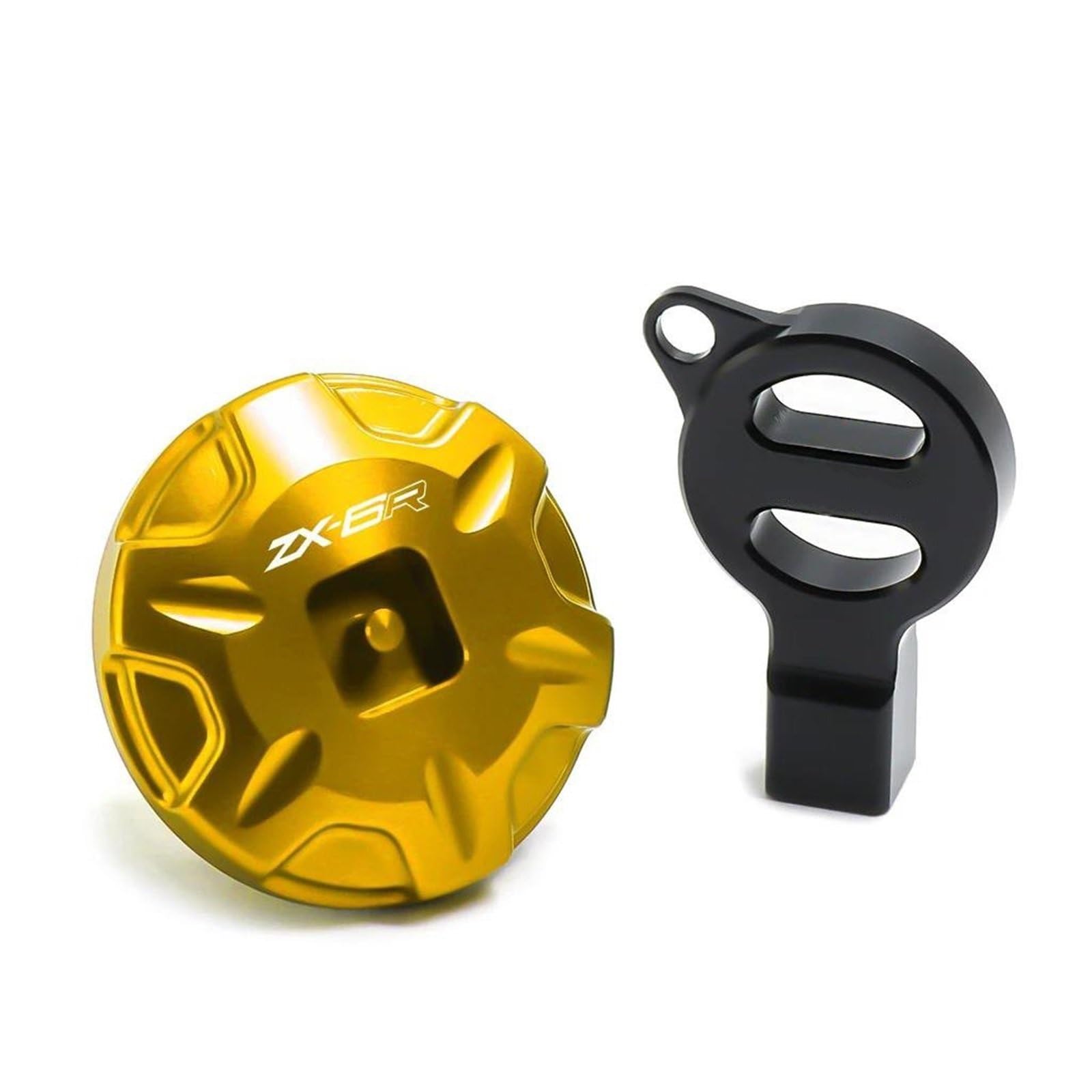 Schutzhülle Für Ka&wasaki Ninja ZX6R ZX-6R 636 ZX636 ZX6 ZX-6RR ZX600 ZX6RR ABS Anti Diebstahl Öl Füllstoff Kappe Motor Öl Stecker Abdeckung(Gold) von AMASONY