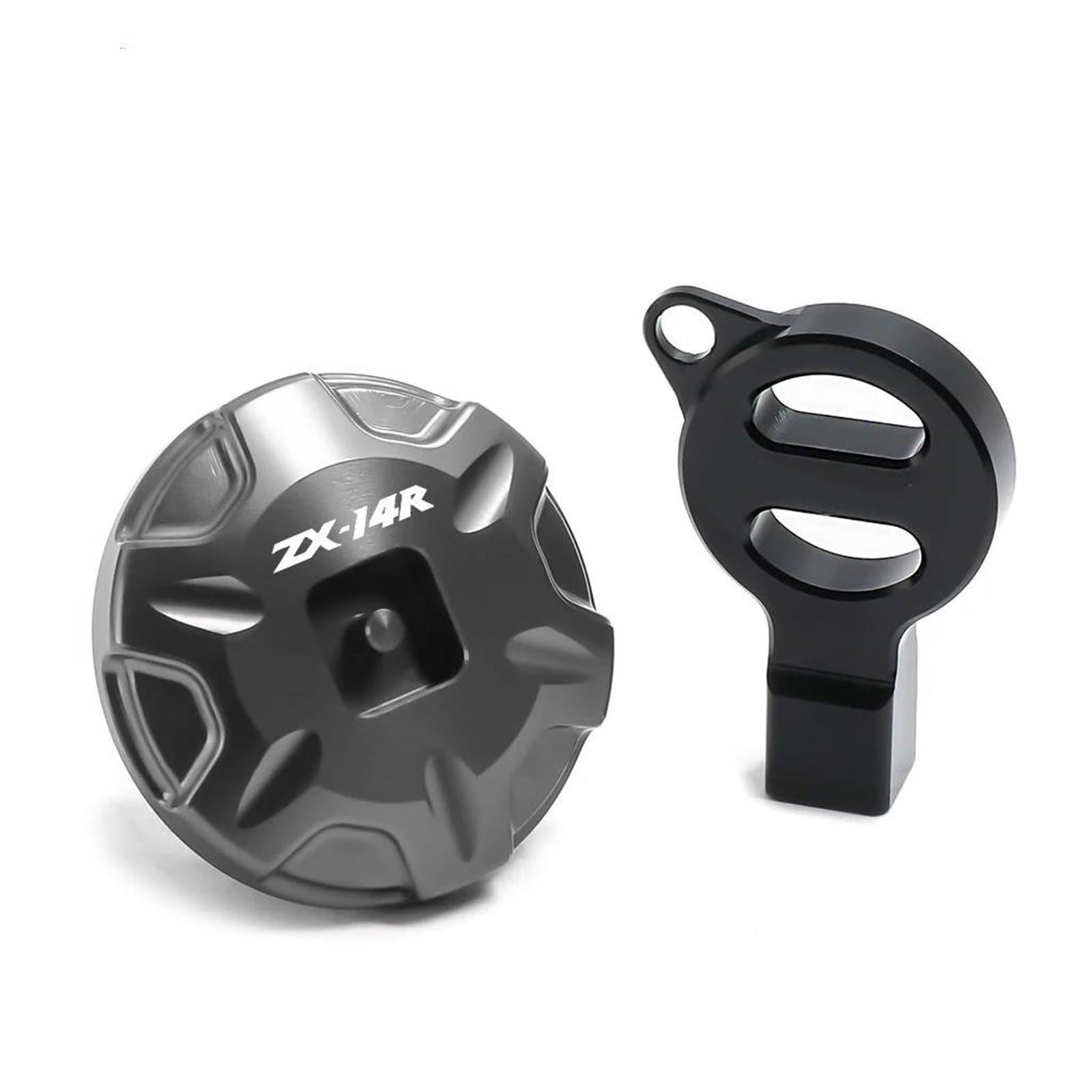 Schutzhülle Für Ka&wasaki ZX-14R ZX14R ABS KRT ZX14 2006-2024 Motorräder Anti-Diebstahl Öl Füllstoff Kappe Motor Öl Stecker Abdeckung(Gray2) von AMASONY