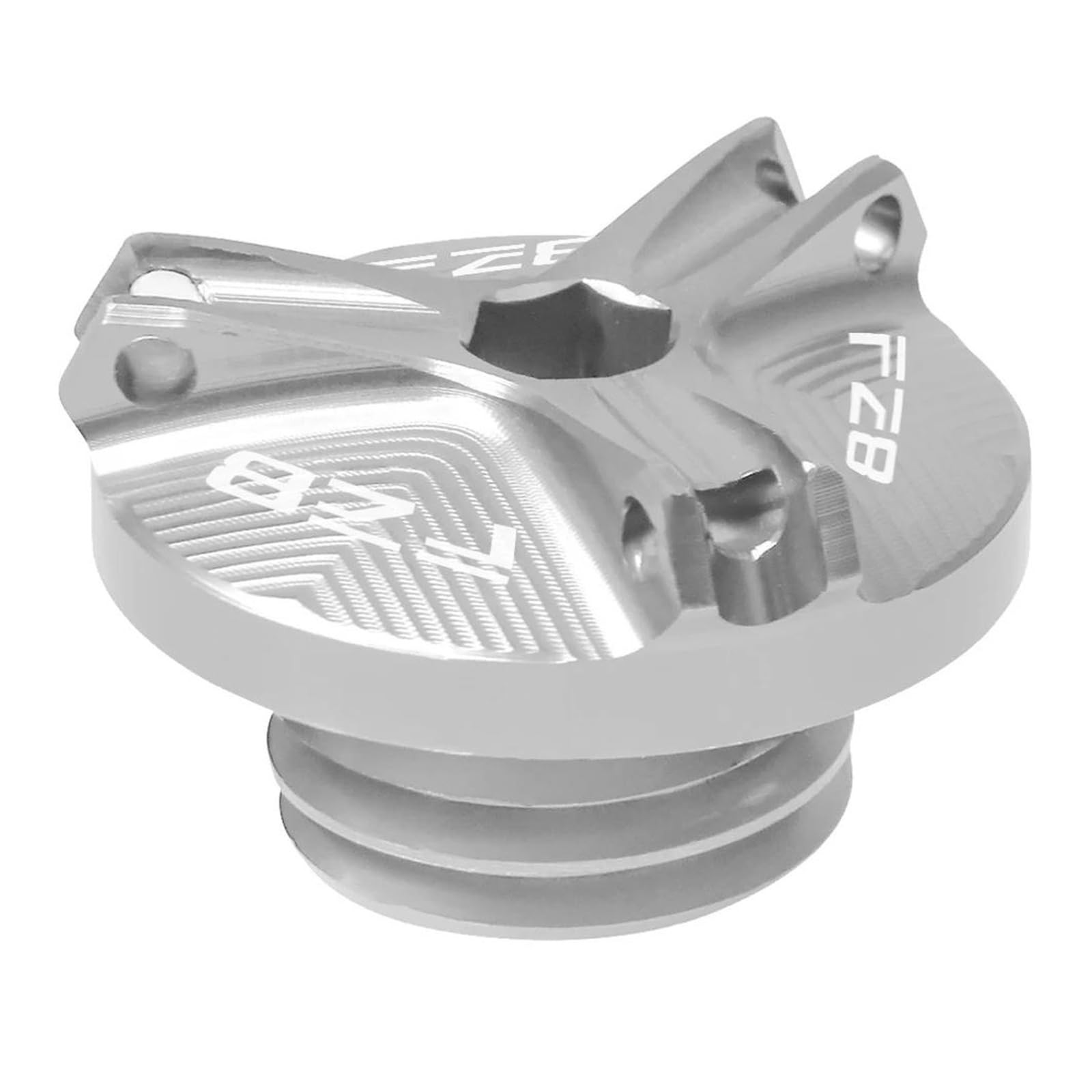 Schutzhülle Motorrad Aluminium Motoröl Füllstoff Kappe Ablassen Sump Stecker Bolzen Abdeckung Schraube Für YAMA&HA FZ8 FZ 8 FZ-8 2011-2013 2012(Silver) von AMASONY