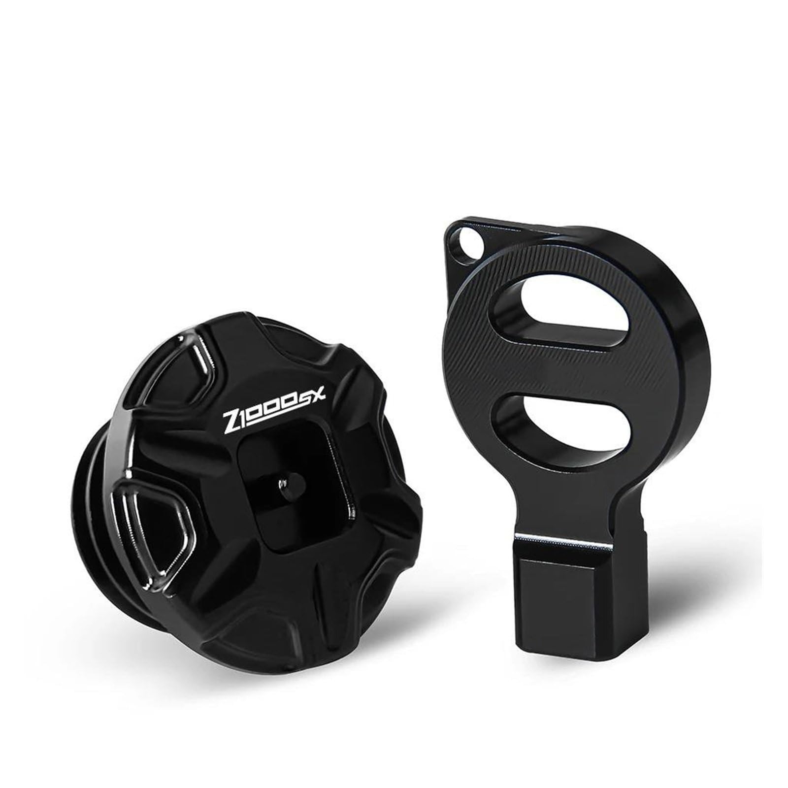 Schutzhülle Motorrad Anti-Diebstahl-Öleinfülldeckel Motorölstopfenabdeckung Für Ka&wasaki Z1000 Z1000R Z1000SX Z 1000 R SX 2014-2024(Black) von AMASONY