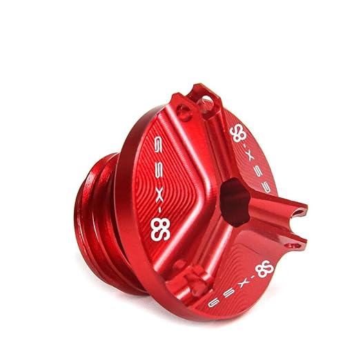 Schutzhülle Motorrad Blau Öl Füllstoff Kappe FÜR Suzuki GSX-8S GSX-S 8S 2023 Zubehör Motor Öl Tasse Stecker Abdeckung Schraube Abdeckung(Red) von AMASONY