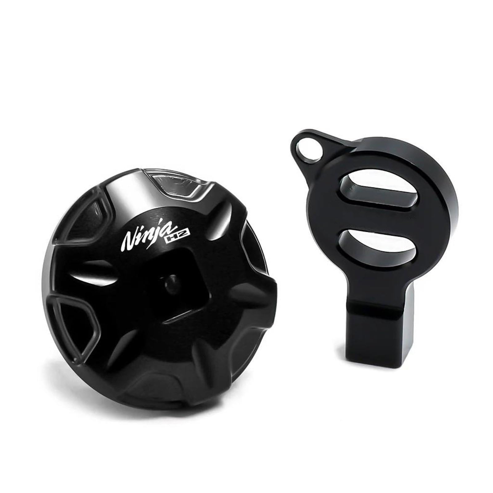 Schutzhülle Motorräder Anti-Diebstahl-Öl-Einfüllstutzen-Kappe Motoröl-Stecker-Abdeckung Für Ka&wasaki Ninja H2 R H2R SX SE NinjaH2 2018-2024(Black) von AMASONY