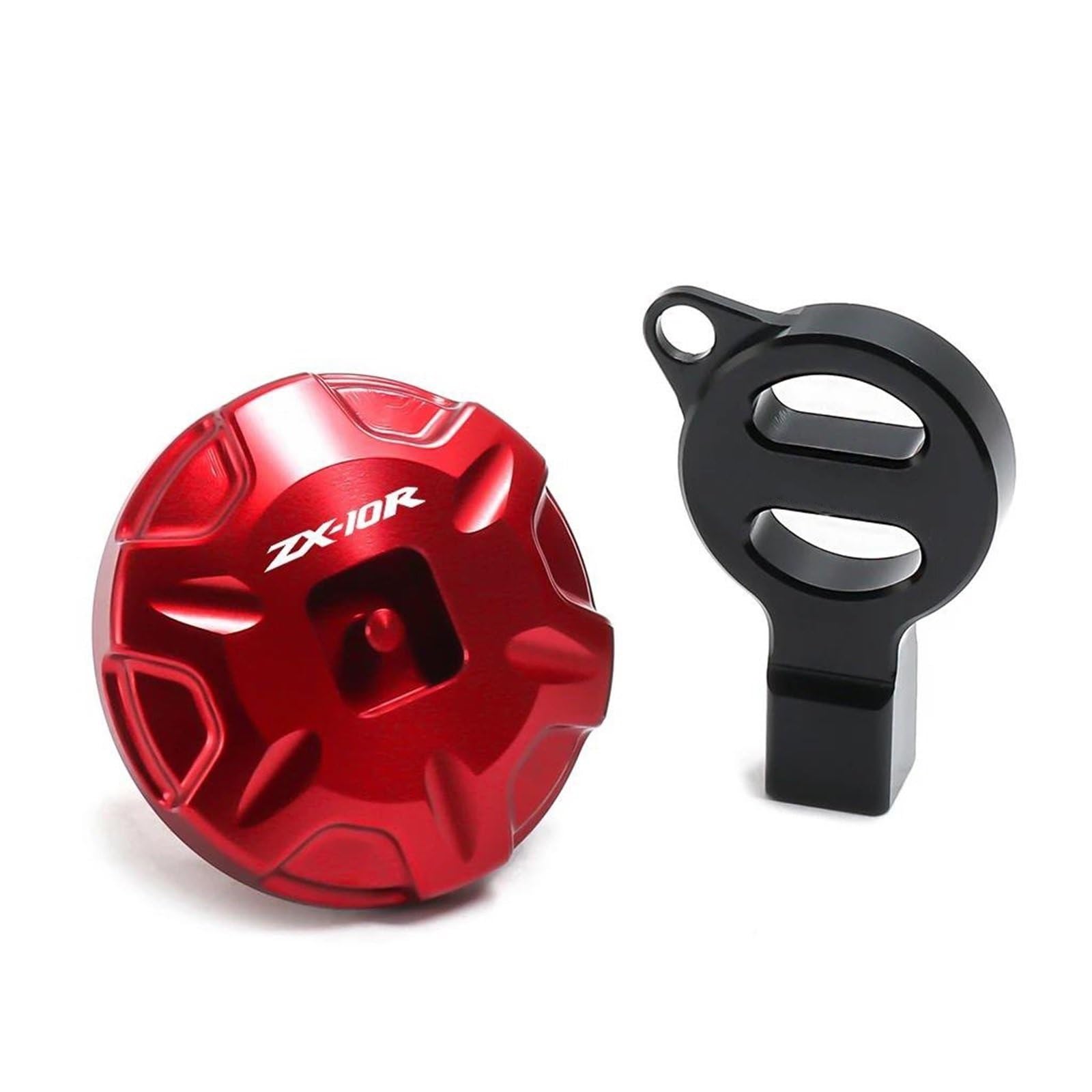 Schutzhülle Motorräder Anti-Diebstahl-Öl-Einfüllstutzen-Kappe Motoröl-Stecker-Abdeckung Für Ka&wasaki NinjaZX10R ZX-10R ZX10R ZX-10RR ZX10RR ZX10(Red2) von AMASONY