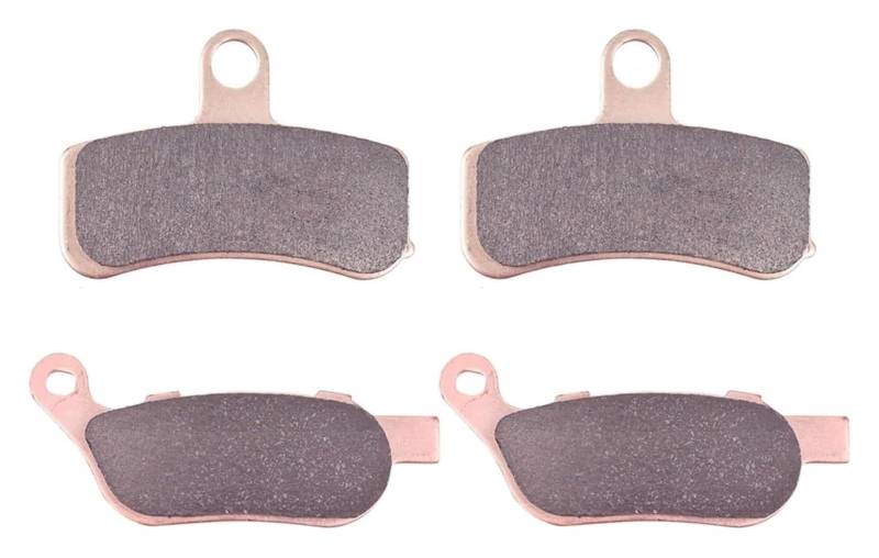 Dirt Bike Bremsbeläge Für FXD Für FXDC Für FXDB Für FXDWG Für FXSTB Für FLSTF Für FXCW Vorne Hinten Bremsbeläge Set Motorrad Teile Bremsbeläge(1set Copper Based) von AMBMREDPEV