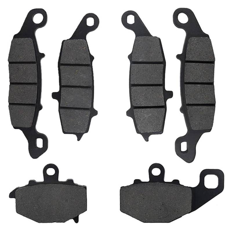 Dirt Bike Bremsbeläge Für K&awasaki ER6F EX650 ER6N ER650 2006-2011 KLE650 Für V&ersys 2007-2011 Motorrad Vorne Hinten Bremsbeläge Kit Motorrad Teile(Front and Rear) von AMBMREDPEV