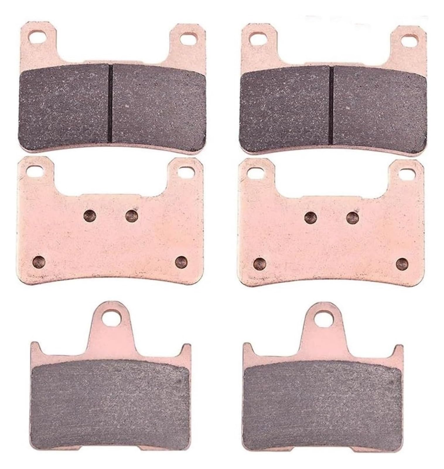 Dirt Bike Bremsbeläge Für Su&zuki GSXR600 GSXR750 04-05 GSXR1000 K4 K5 K6 2004-2006 Motorrad-Keramik-Sinterbremsbeläge(1set Copper) von AMBMREDPEV