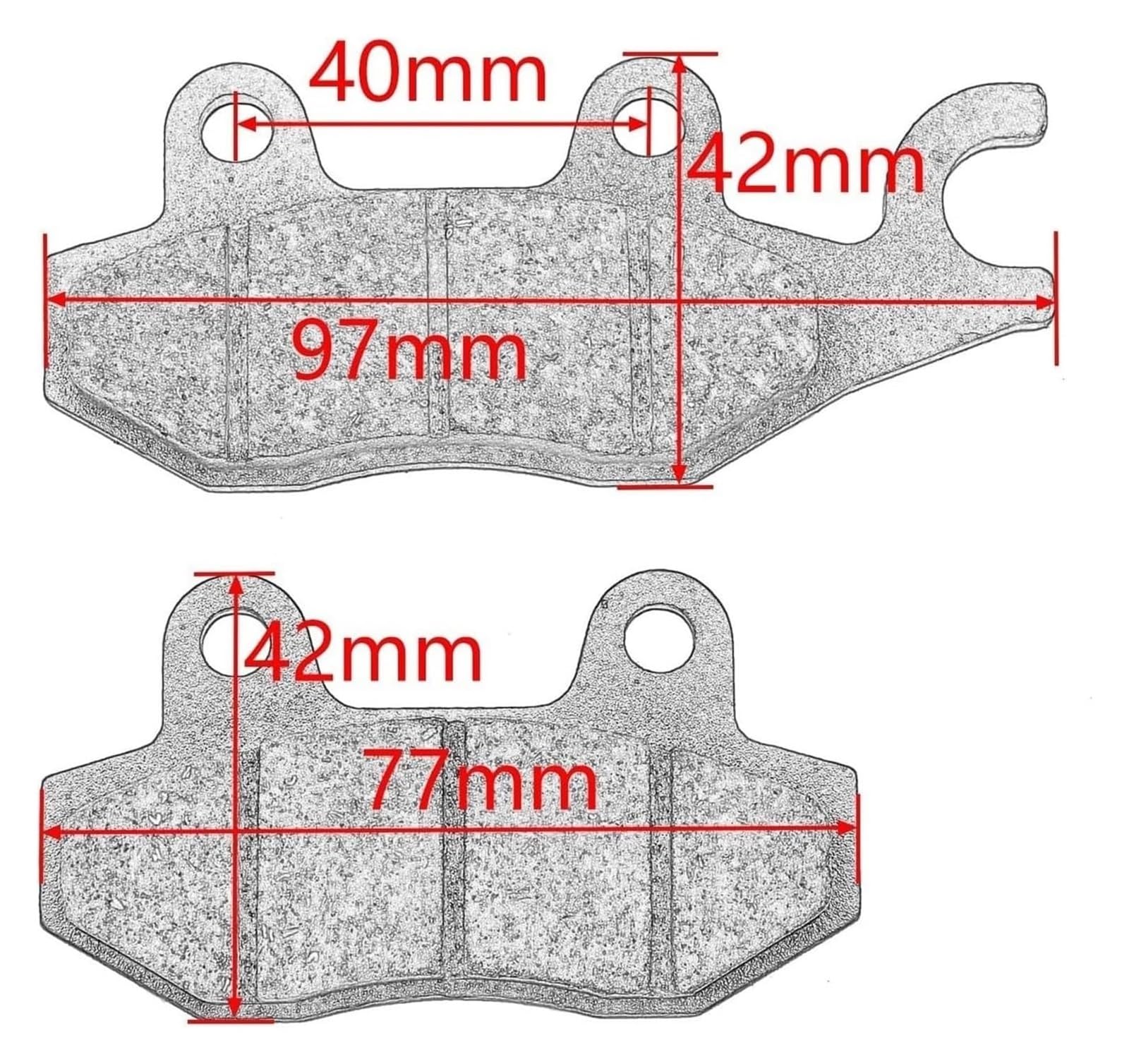 Dirt Bike Bremsbeläge Für Suz&uki Für Burgman Für Skywave 400 AN400 AN400A AN400S AN400Z 2007-2018 Motorrad Vordere Bremsbeläge Set Teile(Right) von AMBMREDPEV