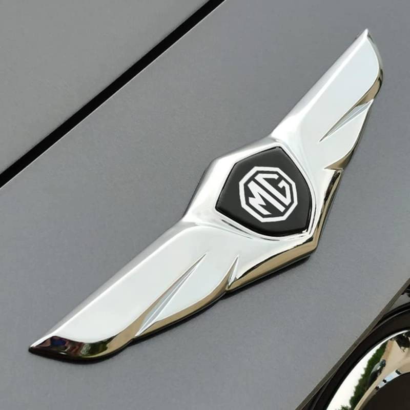 Auto Emblem für MG MG3 MG5 MG6 MG7 MG TF ZR ZS ES HS GS ONE Navigator, Badge Aufkleber Metall Auto Externe Dekoration Zubehör Front Motorhaube Kofferraum Abzeichen,A von AMENAS