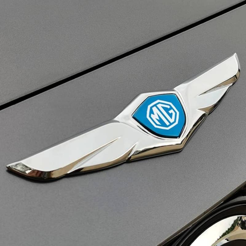 Auto Emblem für MG MG3 MG5 MG6 MG7 MG TF ZR ZS ES HS GS ONE Navigator, Badge Aufkleber Metall Auto Externe Dekoration Zubehör Front Motorhaube Kofferraum Abzeichen,B von AMENAS