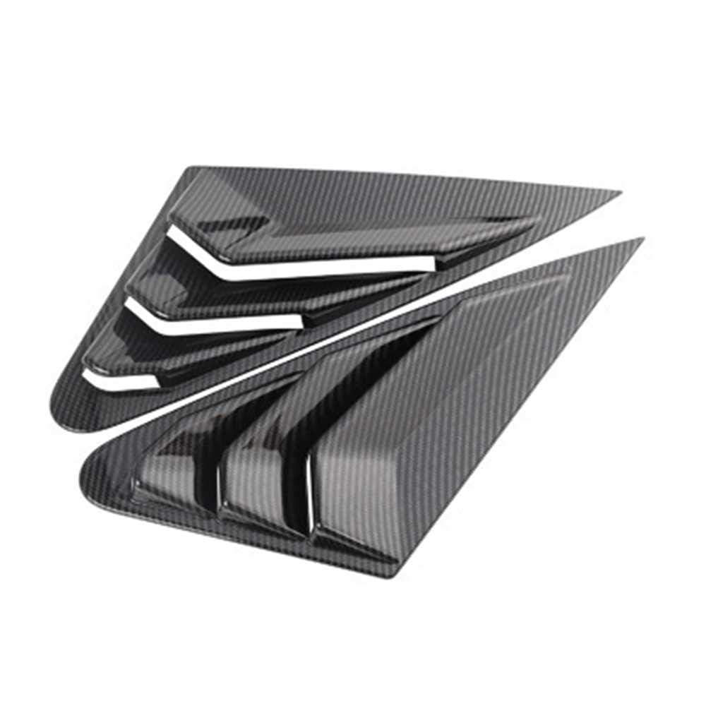 2× Seitenfenster Lamellen Abdeckung für Au-di A4 B7 B9 2009~2020 - ABS Dreieck Splitter Schattenabdeckung - Hinteres Lüftungsschlitze Spoiler Exterior Dekoration,A-Carbon Fiber von AMGASMG