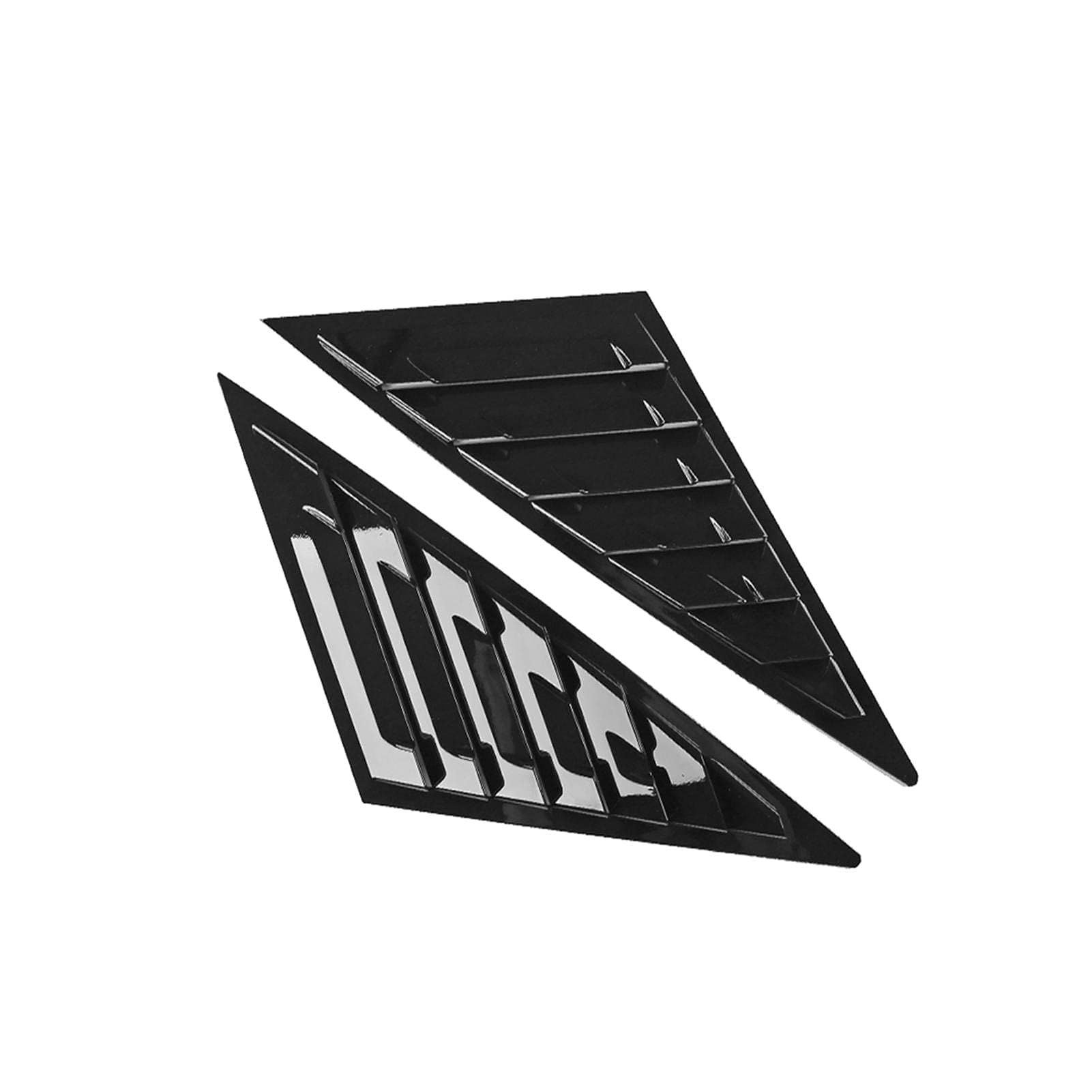 2× Seitenfenster Lamellen Abdeckung für to-yota Avalon XX50 2019 2020 2021 - ABS Dreieck Splitter Schattenabdeckung - Hinteres Lüftungsschlitze Spoiler Exterior Dekoration,B-Glossy Black von AMGASMG