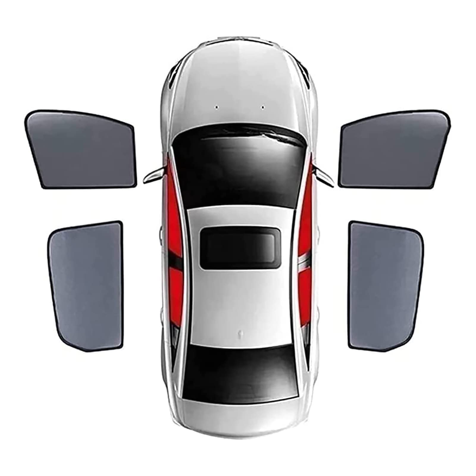 Sonnenschutz für Seitenscheiben Auto für Chrysler Grand Voyager 2011-2014 - Sonnenblende für Autofenster - Auto Fenster Hinten Verdunkeln Vorhang - Reduziert Wärme und UV-Schutz von AMGASMG
