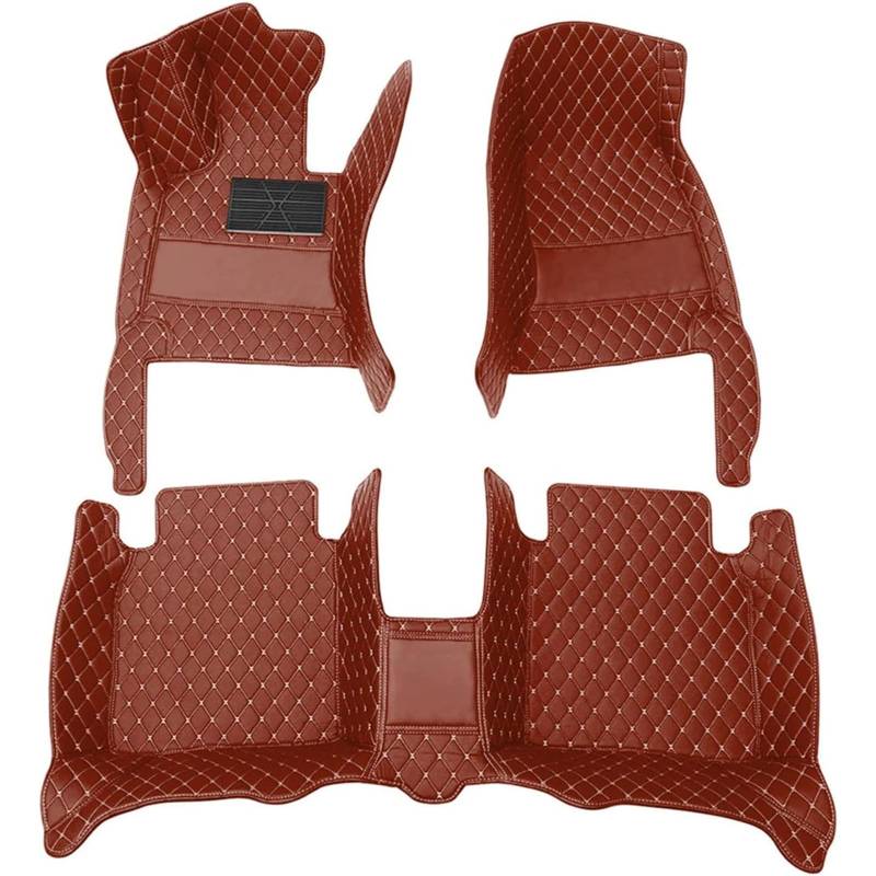 Nach Maß Leder Auto FußMatten, Vorne Hinten Teppich Set Wasserfest Antirutsch Abriebfest Matten Fussmatten Allwetterschutz Automatten für BMW X3 2005-2010(Right-Hand Drive),C/Brown von AMHIL