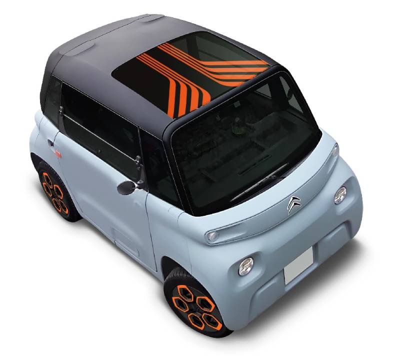 Dach Design 06 (Orange) – Sonnenblende für Citroen AMI, Opel Rocks-e, Fiat Topolino von AMI-GO.CLUB