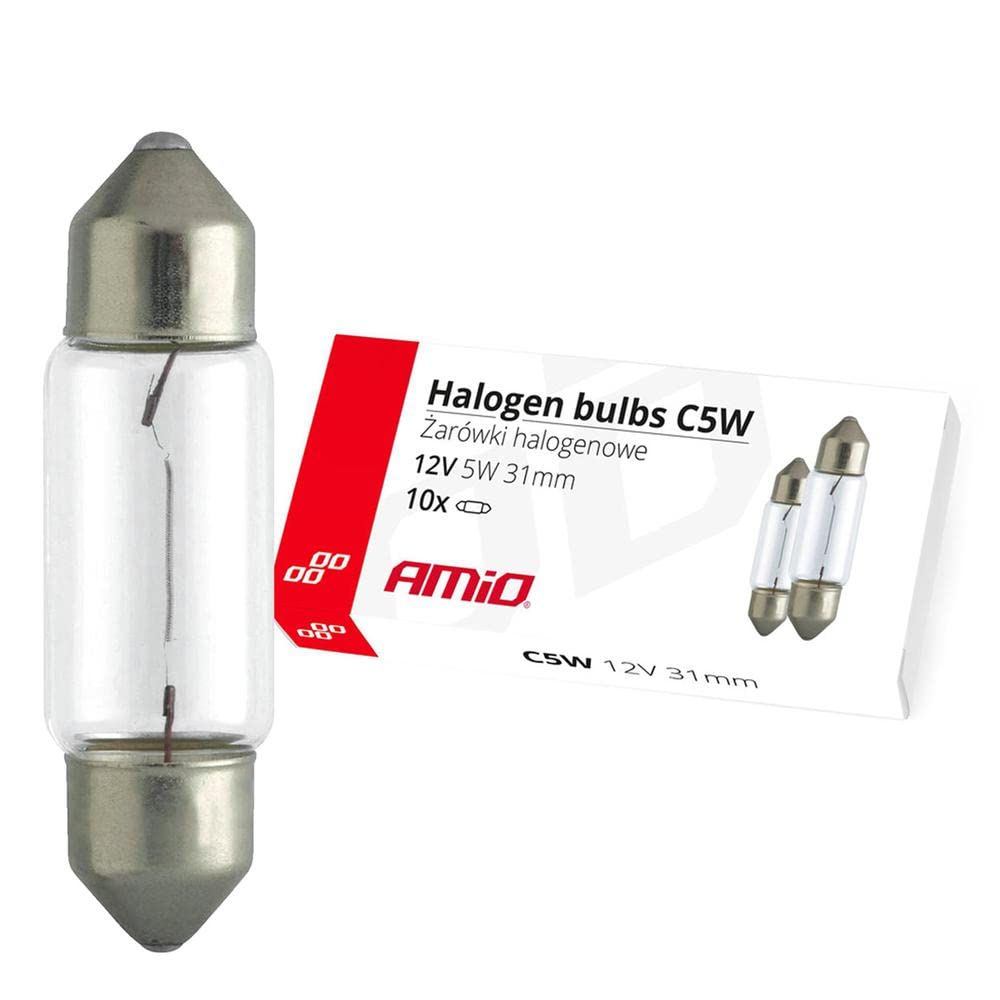 Amio Halogenlampen C5W Festoon 31mm 12V 10pcs von AMIO