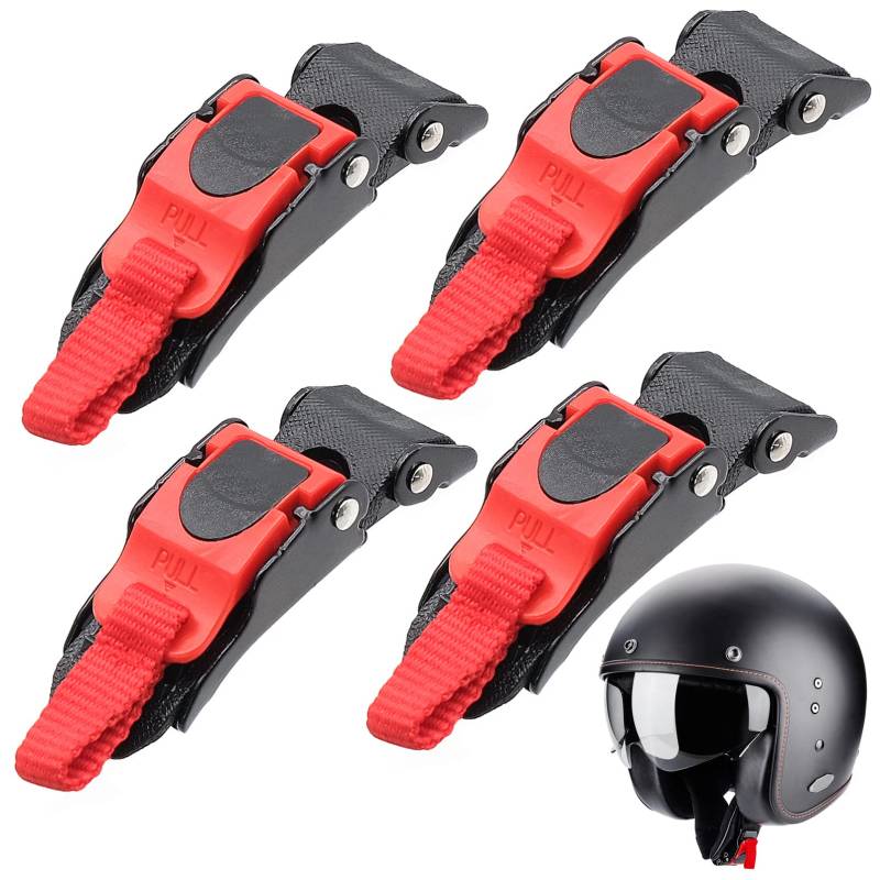 4X Motorradhelmschnalle, Motorrad Helm Schnalle Helmschnalle Schnellverschluss Motorradhelm-Clip Schnellverschluss Kinnriemen Knopf Zugschnalle Schutzhelm Schnallenschloss Fahrrad ATV Helm Kinnriemen von AMJKEJI