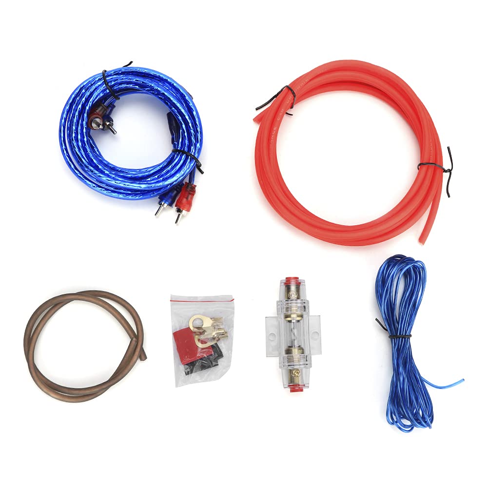 Auto-Audiokabel-Verstärker-Verkabelungssatz, Auto-10GA-Leistungsverstärker, Subwoofer-Audio-Lautsprecher, Ersatz-Zinklegierungs-Draht-Set-Kit von AMONIDA