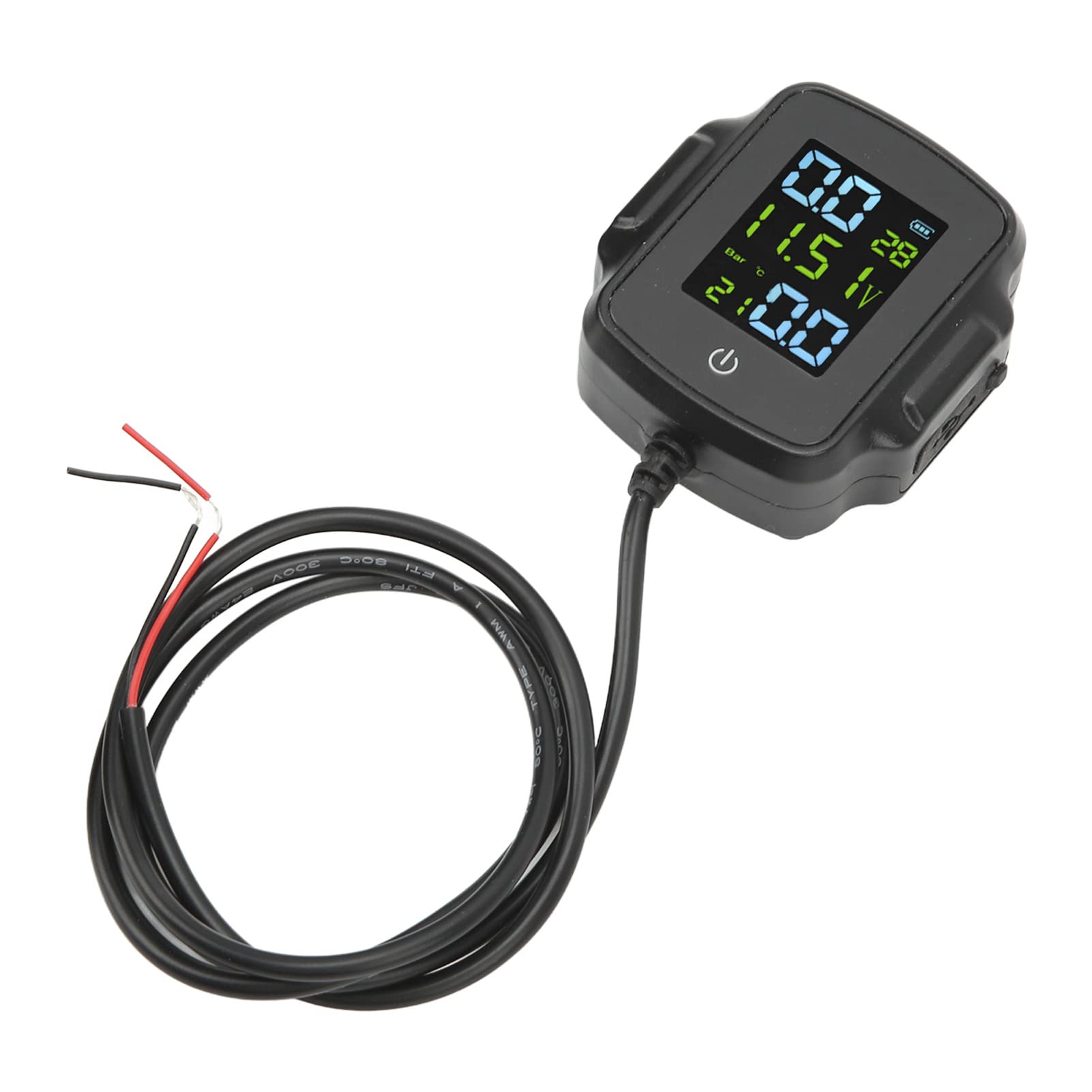 Moto TPMS, Motorrad-Reifendrucküberwachung mit Stabilem 12-V-Gleichstromsignal, Professionell mit Display für Motorräder von AMONIDA