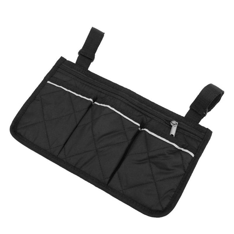 Seitliche Handlauf-Aufbewahrungstasche, seitliche Handlauf-Tasche, tragbares Aufbewahrungswerkzeug für die Aufbewahrungstasche im Freien Seitenhandlauf-Tasche(black) von AMONIDA