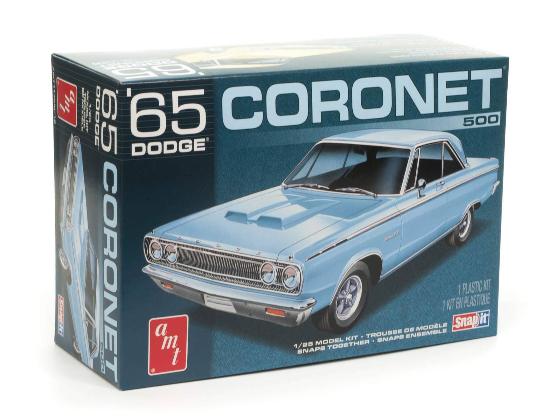 AMT AMT1176 Blue 1:25 1965 Dodge Coronet - SNAP Kit von AMT