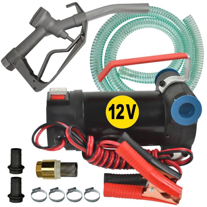 AMUR Dieselpumpe Ölpumpe Heizölpumpe Biodiesel Selbstansaugend Diesel Star 160-1-4 - Dieselpumpe mit Anschliss 12V (Set Dieselpumpe 160-12V mit Paket 1) von AMUR