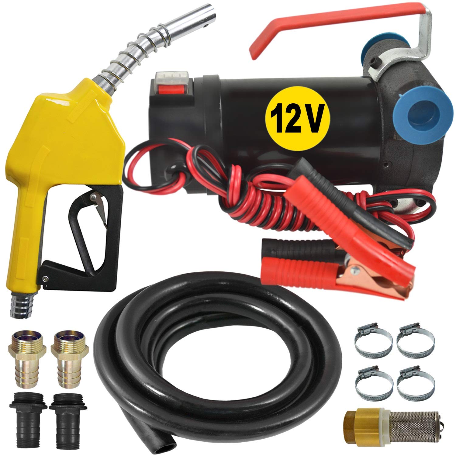 AMUR Dieselpumpe Ölpumpe Heizölpumpe Biodiesel Selbstansaugend Diesel Star Dieselpumpe mit Anschliss 12V (Set Dieselpumpe 160-12V mit Paket 2) von AMUR