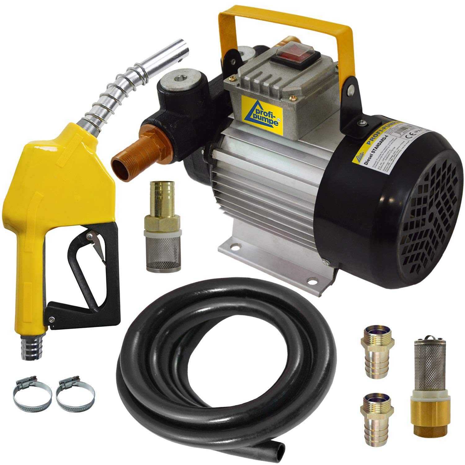 Dieselpumpe Heizölpumpe Biodiesel Ölpumpe Kraftstoffpumpe Selbstansaugende Pumpe Standard Elektrische 230V Dieselpumpe Leistungsstarker Motor Set Standard-4 mit Paket 2 von AMUR