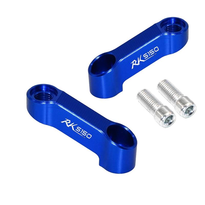 Motorrad Spiegelverlängerungen Für Kymco RKS150 Motorrad-Rückspiegelverlängerung Riser Extender Adapter(Blau) von AMYALIN