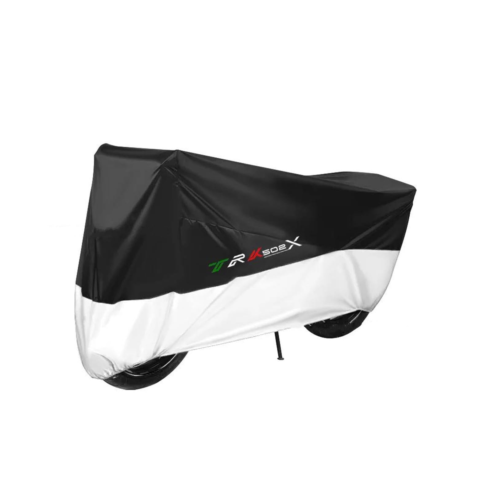 Motorradschutz für Parken Für Benelli TRK502X TRK 502X Motorradabdeckung Wasserdicht Regen- Und Staubdicht Für Den Außenbereich Geeignet(Black Silver,M for 160cm) von AMYALIN