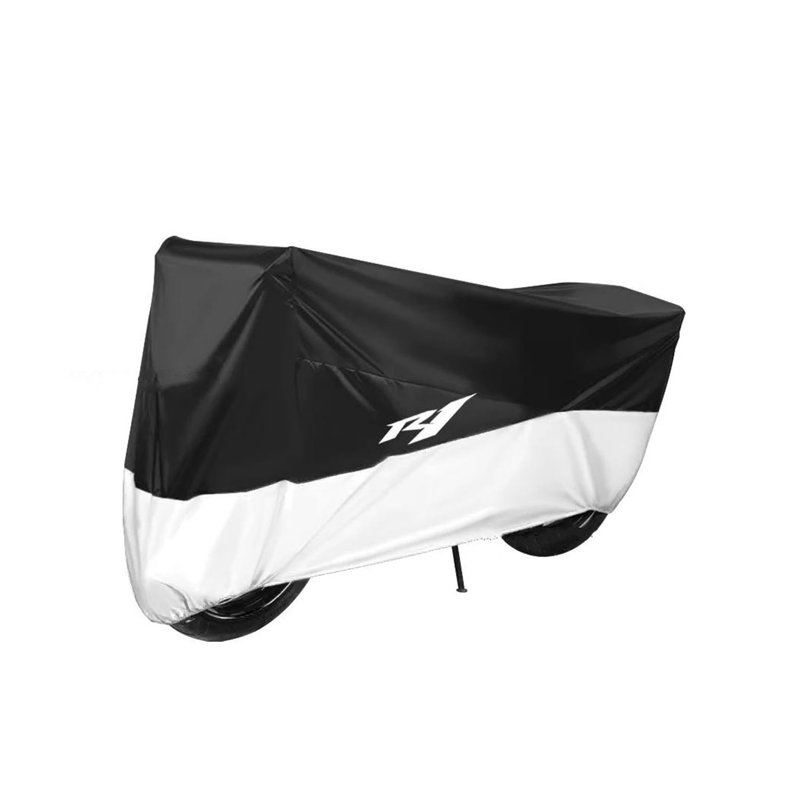 Motorradschutz für Parken Für YA&MAHA YZFR1 YZF R1 Motorradabdeckung Wasserdicht Den Außenbereich Regen- Und Staubdicht Schnee- Und Sonnendicht(Black Silver,L for 180cm) von AMYALIN