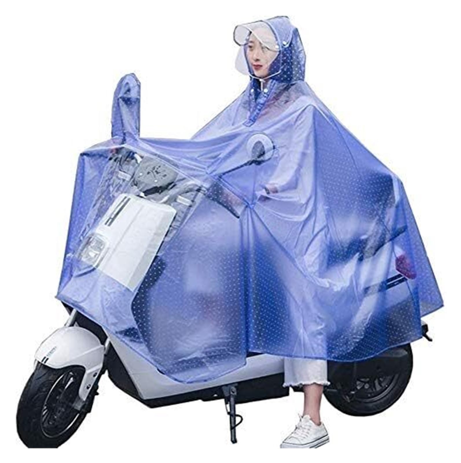 Elektrofahrrad Regenmantel Regenmäntel Poncho, Doppelhut, tragbarer Fahrradschutz, atmungsaktiv, wasserdicht, Regenmäntel for Erwachsene, Reiten, Batterie, Fahrrad, Kapuzen-Regenmäntel for Radfahren(B von AMZBNEIDI