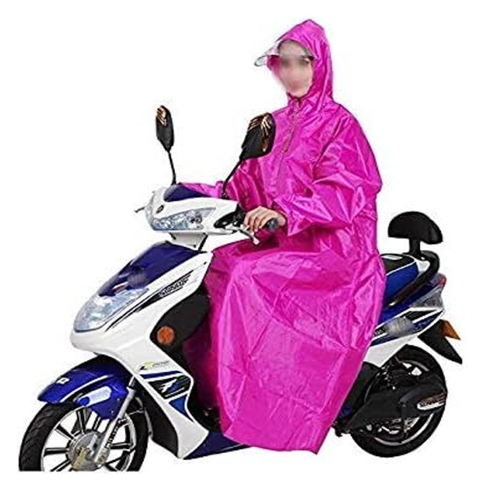 Elektrofahrrad Regenmantel Regenmäntel Radfahren Regenmantel Wasserdichter Regenponcho for Mobilitätsroller Motorrad Motorräder Fahrrad Langer Regenmantel 10 cm Kappe fügt dickeres Oxford-Gewebe hinzu von AMZBNEIDI