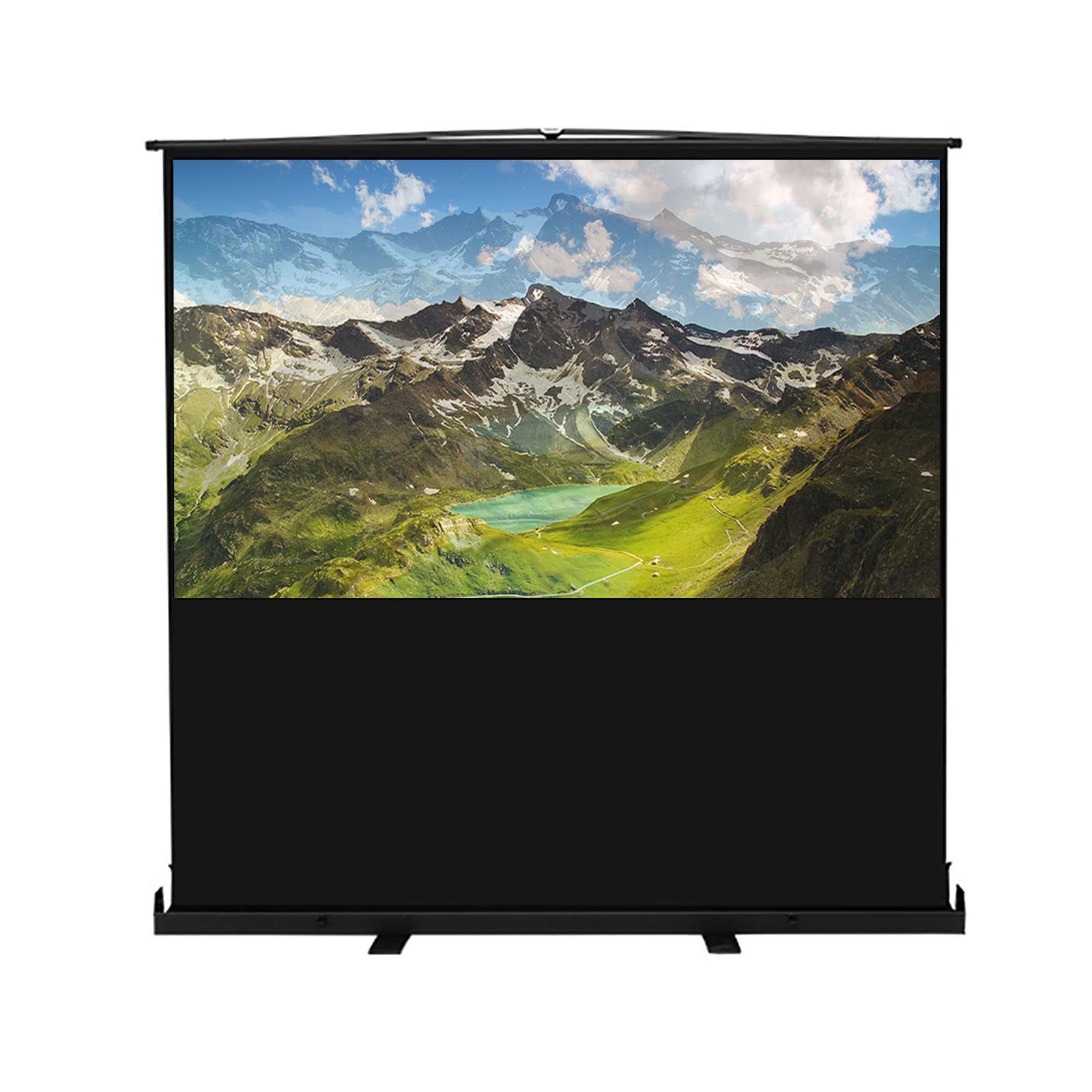 tragbare Projektorleinwand,. 4:3/16:9 HD Desktop Tragbarer manueller Pull-up-Bildschirm, faltbar, for Filme, Konferenzen, Spiele, Präsentationen, Partys(100inch 4:3) von AMZBNEIDI