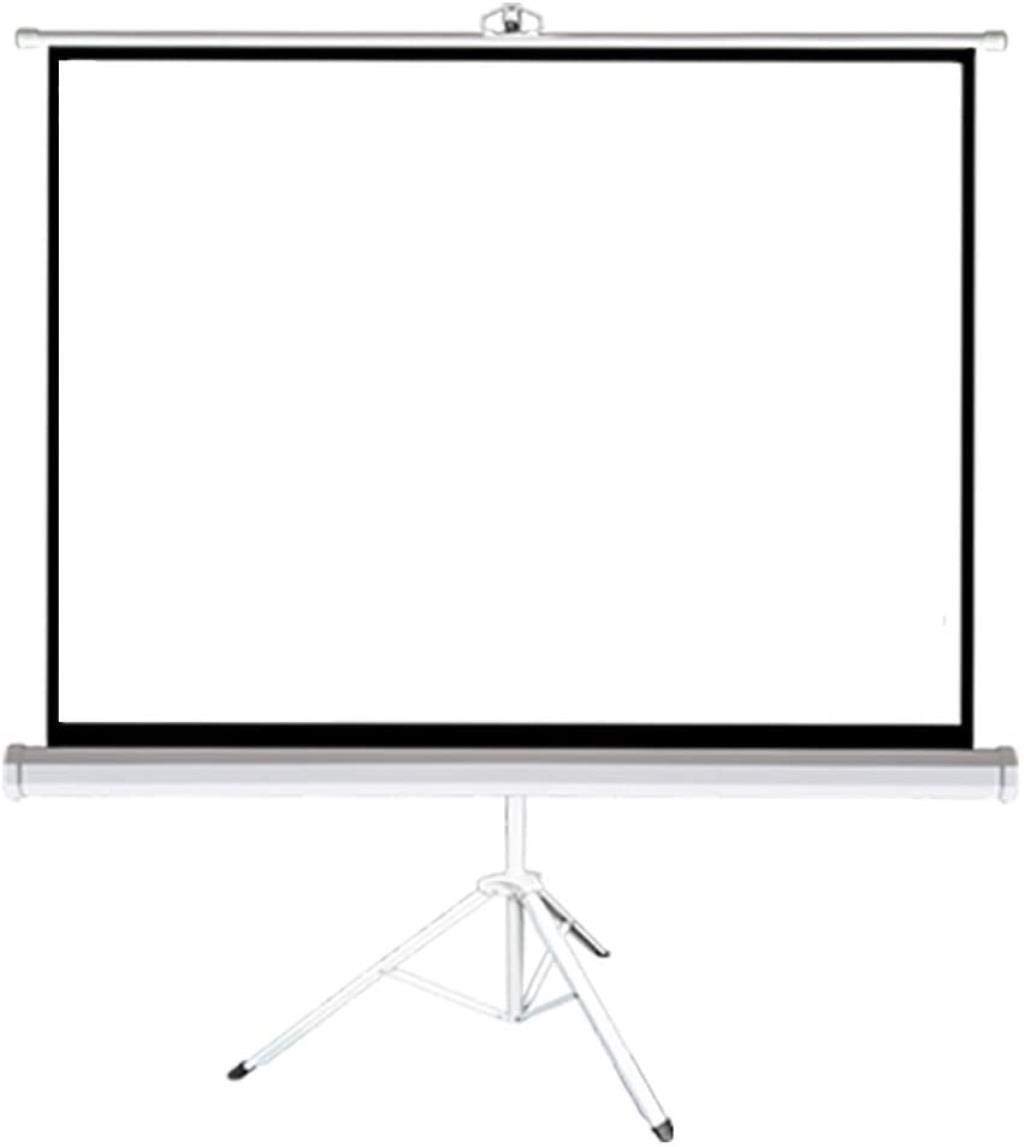 tragbare Projektorleinwand,. Mobiler tragbarer, zusammenklappbarer Bildschirm mit einfacher Halterung, for den Innen- und Außenbereich, 4K HD, manuelles Herunterziehen ohne Stanzen(White Frame,100inch von AMZBNEIDI