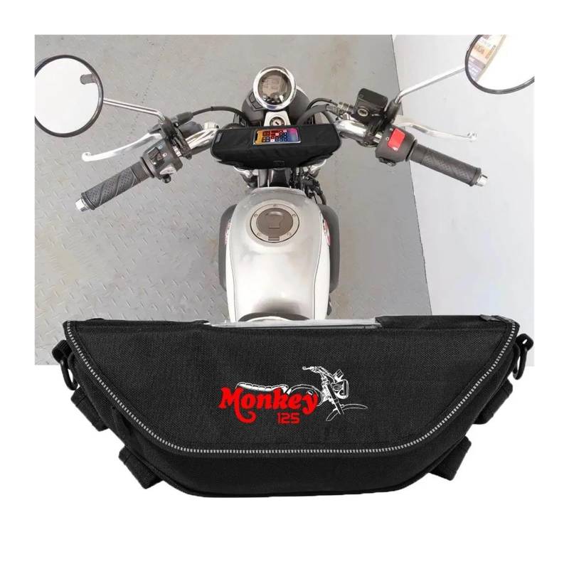 AMZCO Lenkertaschen Motorrad Für HON&DA Monkey 125 Monkey 125z Monkey125 Motorrad-Lenker-Aufbewahrungstasche Zubehör (Farbe : Logo 3) von AMZCO