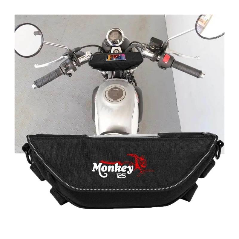 AMZCO Lenkertaschen Motorrad Für HON&DA Monkey 125 Monkey 125z Monkey125 Motorrad-Lenker-Aufbewahrungstasche Zubehör (Farbe : Logo 4) von AMZCO